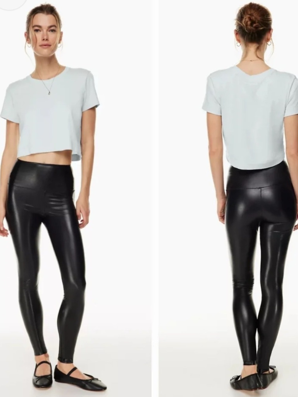 Wilfred Faux Leather Black Pants